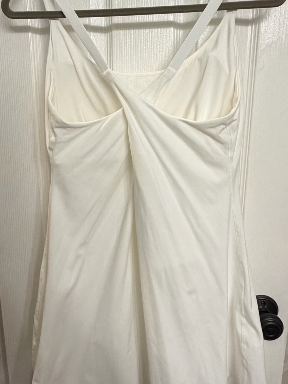 HALARA SoftlyZero Plush Backless Active Dress Easy Peezy White Large A-D Cup - Picture 6 of 8